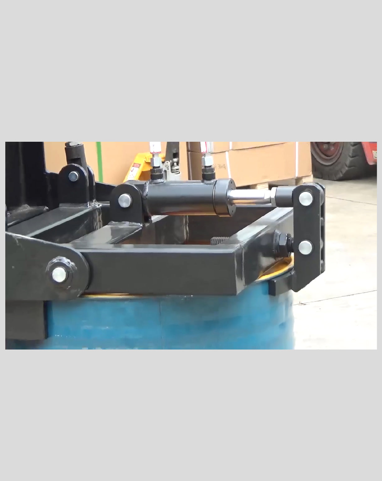 Hydraulic Rotation & Electric Clamping Drum Stacker