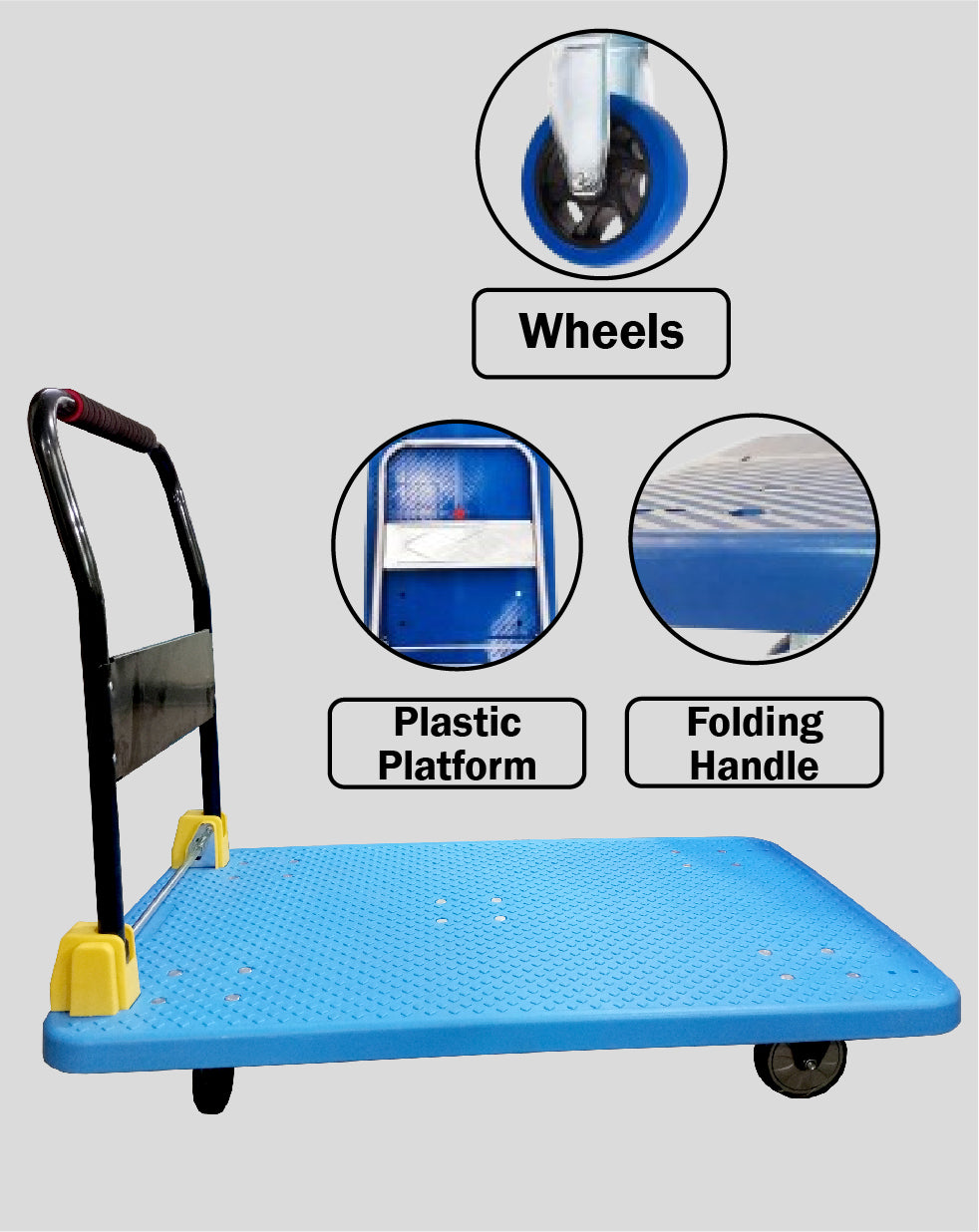 Foldable Platform Cart Trolley 600kg