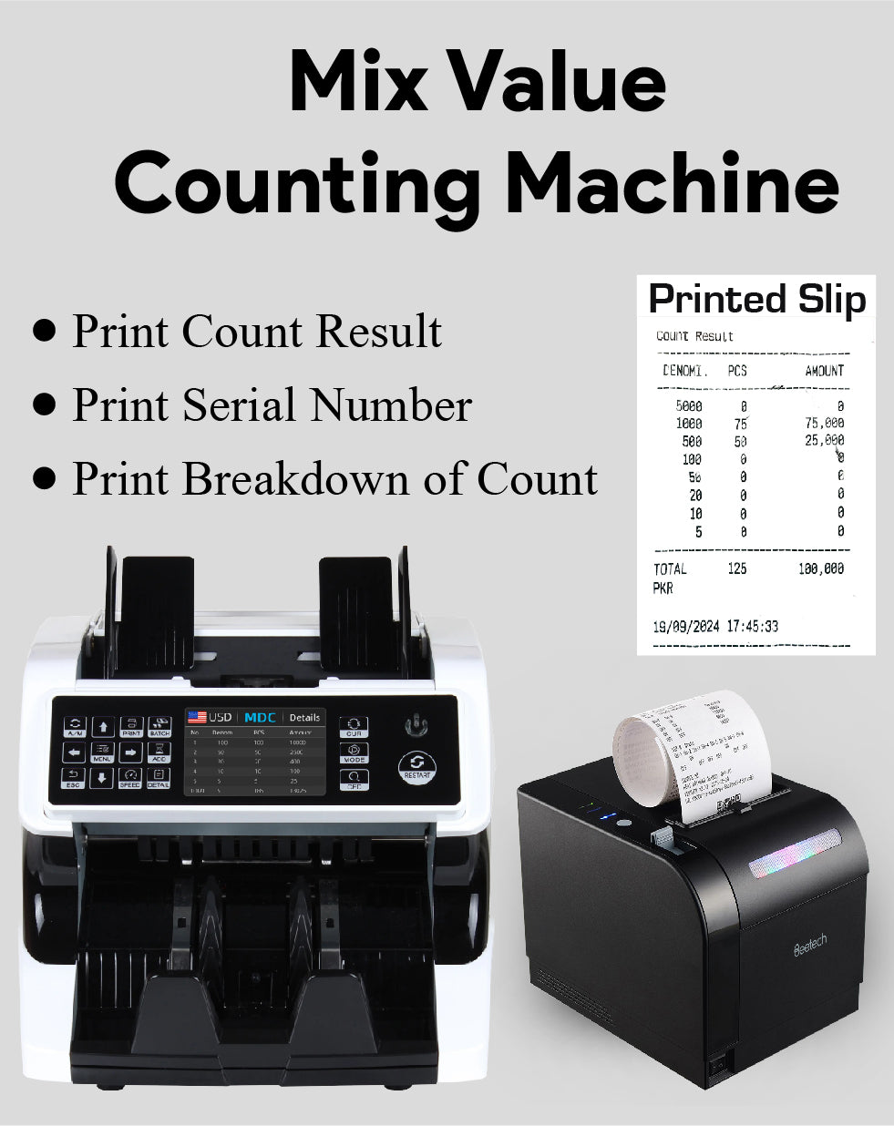Multi-Currency Value Counting Machine EQ-920