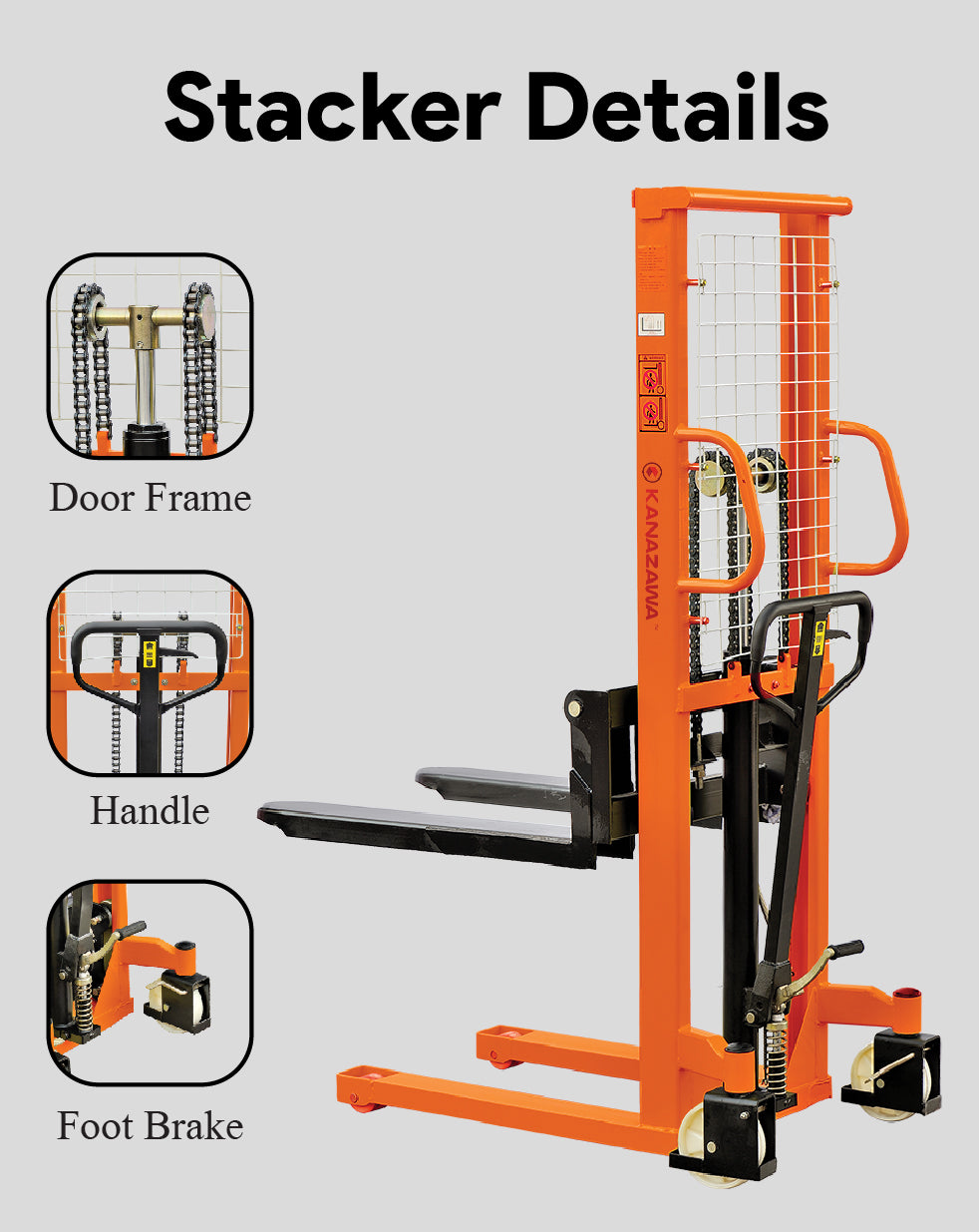 Manual Stacker 1 Ton - 5.5 Feet Lifting