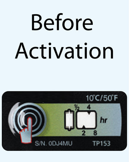 Temperature Indicator Label +10°C 8 Hours Run-Out