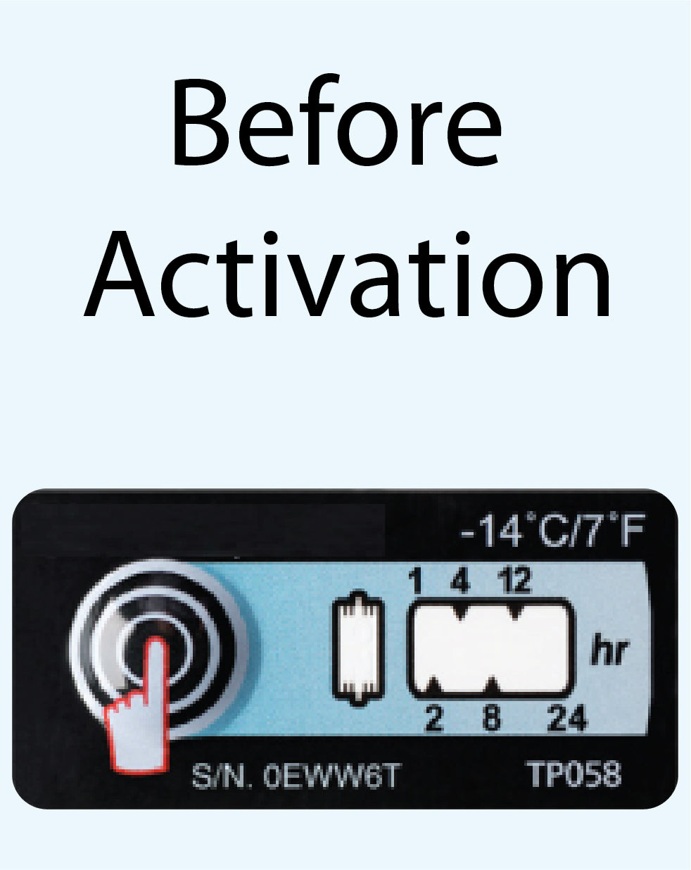 Temperature Indicator Label -14°C / 7°F