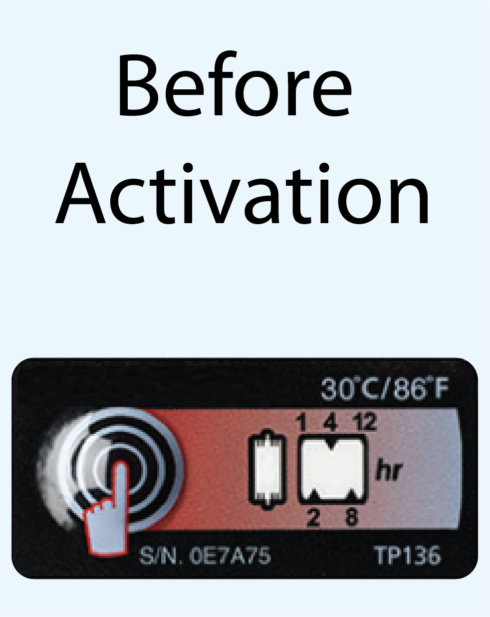 Temperature Indicator Label 30°C / 86°F