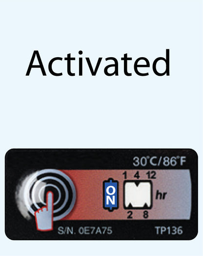 Temperature Indicator Label 30°C / 86°F