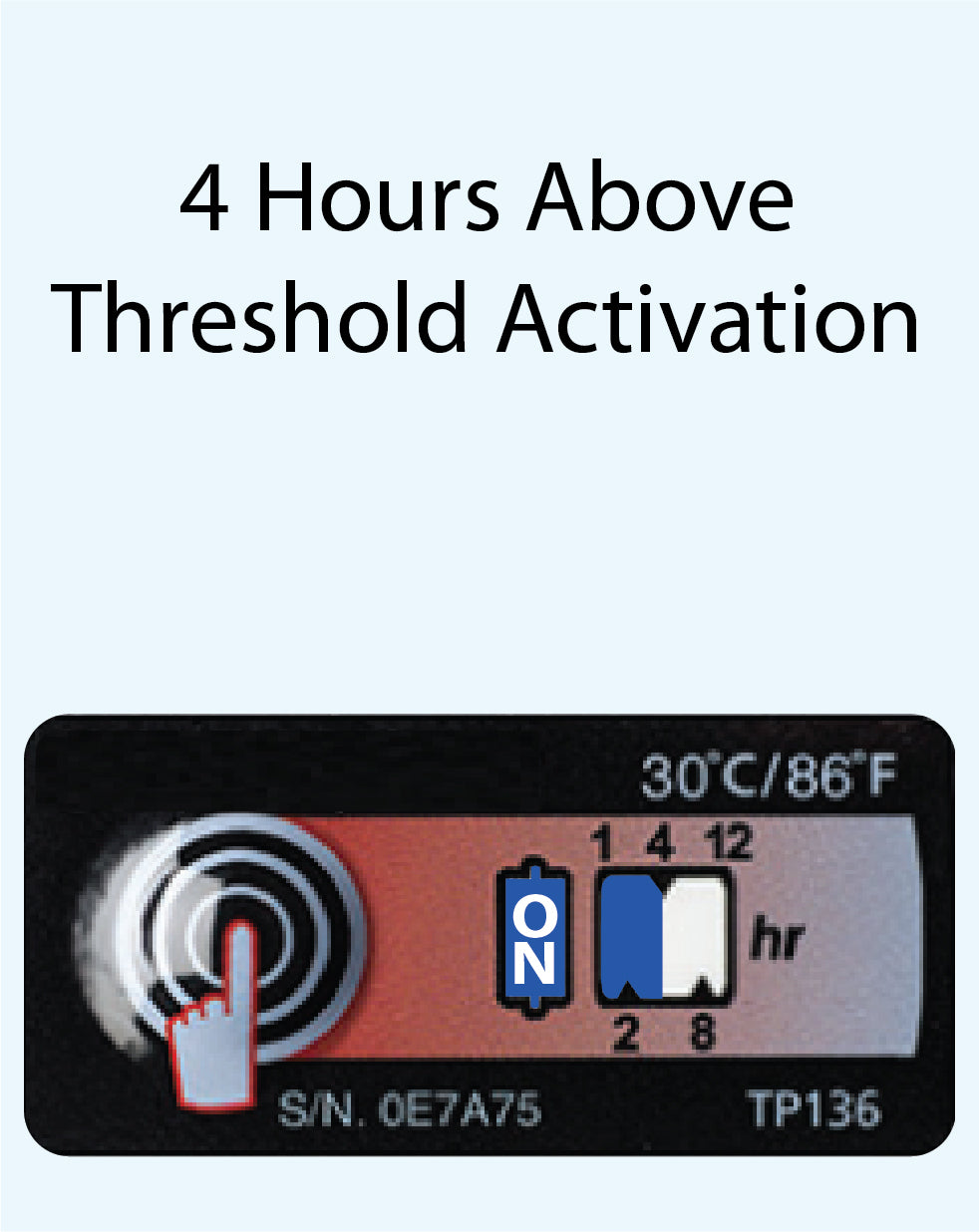 Temperature Indicator Label 30°C / 86°F