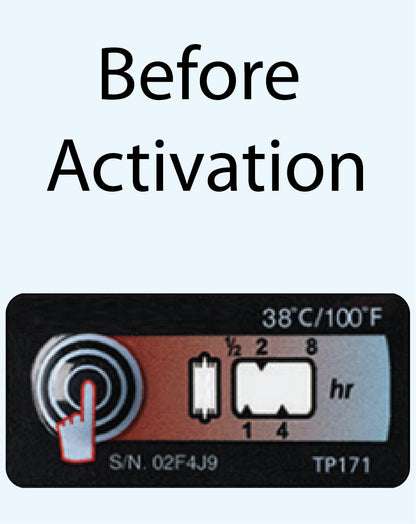 Temperature Indicator Label 38°C / 100°F