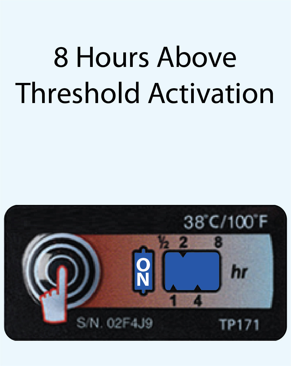 Temperature Indicator Label 38°C / 100°F