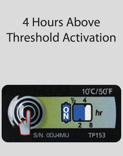 Temperature Indicator Label +10°C 8 Hours Run-Out