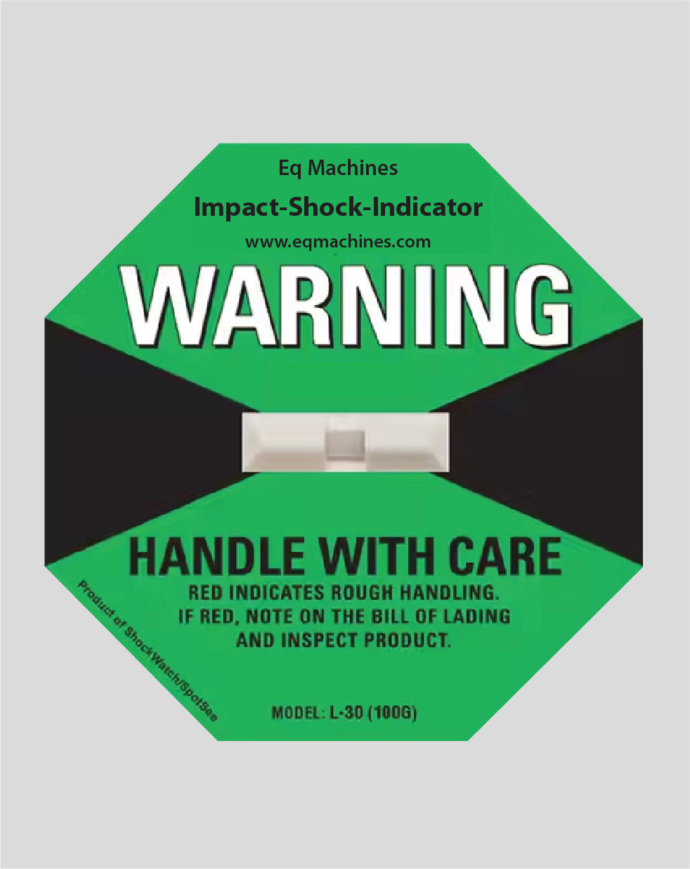 Impact Shock Indicator Label in Pakistan. Parcel Mishandling ...