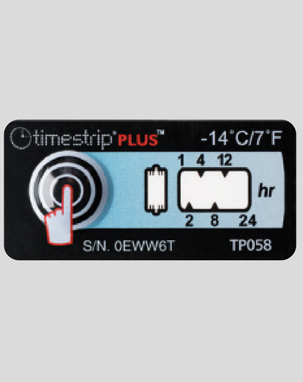 Temperature Indicator Label -14°C / 7°F