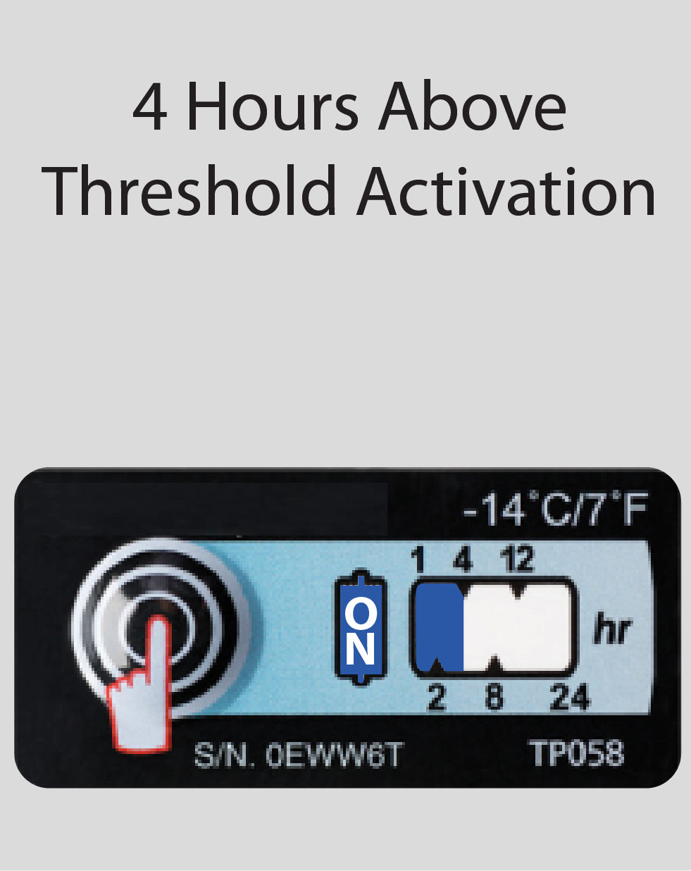 Temperature Indicator Label -14°C / 7°F