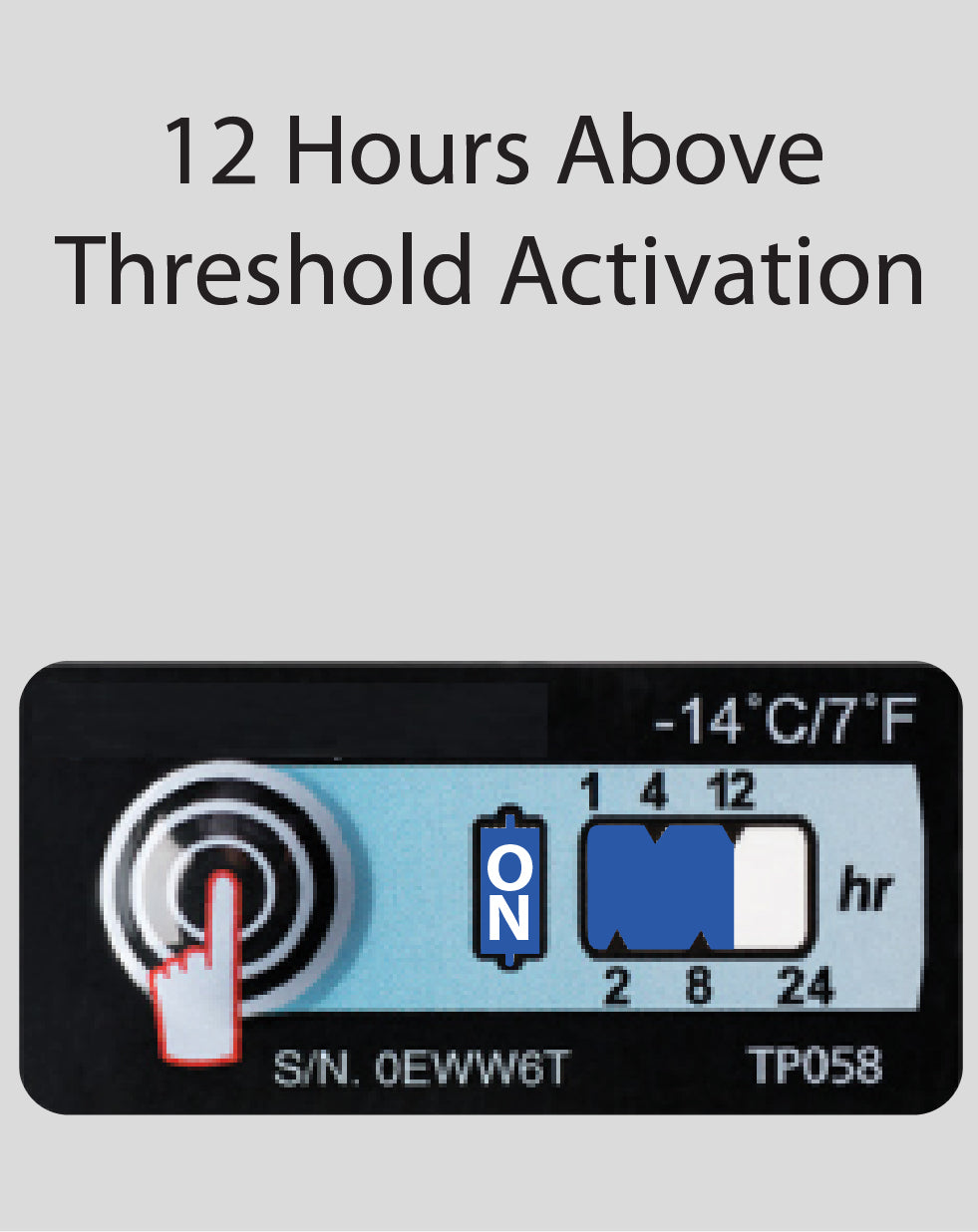 Temperature Indicator Label -14°C / 7°F