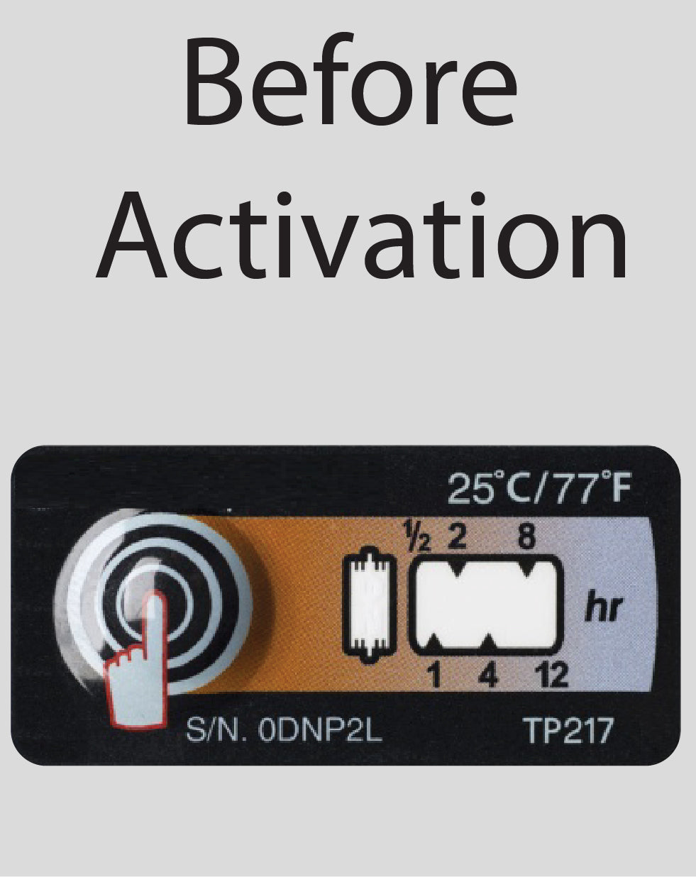 Temperature Indicator Label 25°C / 77°F