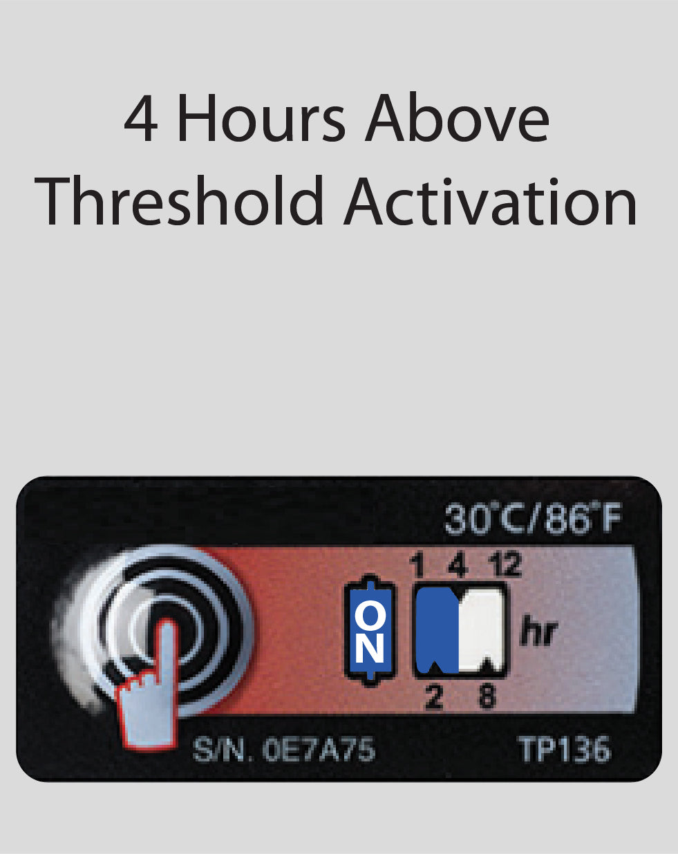 Temperature Indicator Label 30°C / 86°F