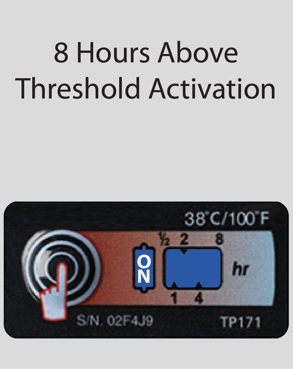 Temperature Indicator Label 38°C / 100°F