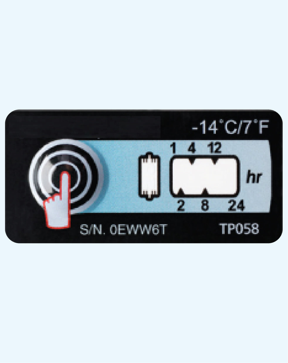 Temperature Indicator Label -14°C / 7°F