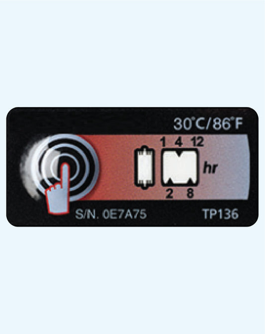 Temperature Indicator Label 30°C / 86°F